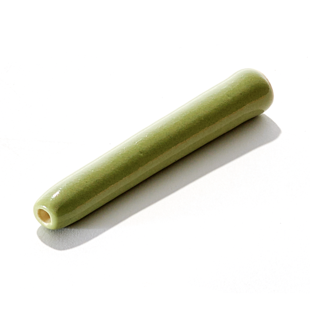 A portable ceramic chillum that travels easily for adventure smoking and cannabis microdosing, this one hitter is handmade by a woman-owned studio in the USA. Circle Sprout in moss green is a portable pipe and pairs well with your favorite smoke accessories. Smoke your favorite bud from this ceramic chillum in moss. 