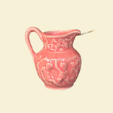 Cherub Wick Pitcher in Coral