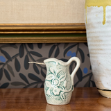 Floral Wick Pitcher in Teal