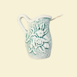 Floral Wick Pitcher in Teal