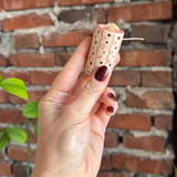 Twirl Wick Holder in Coral & Maroon