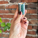 Twirl Wick Holder in Teal & Sky