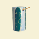 Twirl Wick Holder in Teal & Sky